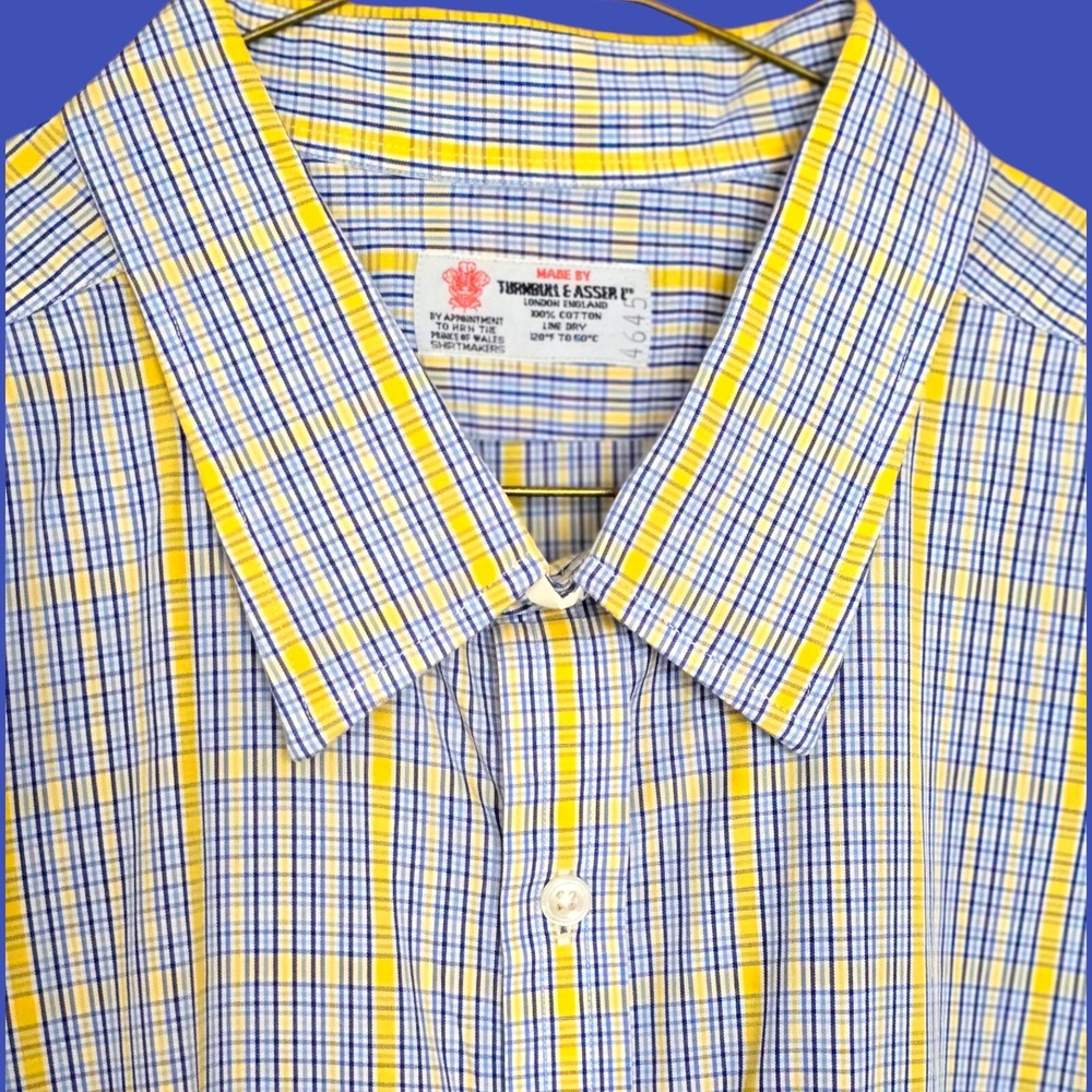 Turnbull & Asser Men's‎ Long Sleeve Cotton Button Down Shirt L/XL